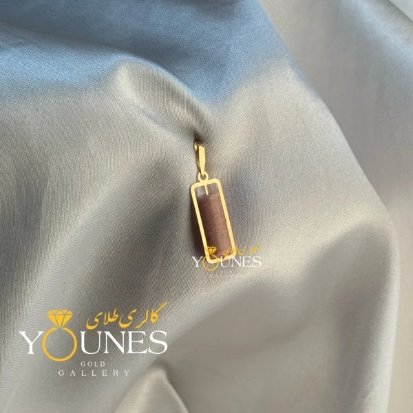 آویز طلا سنگ جاسپر